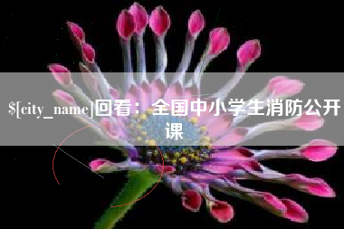 阳江回看：全国中小学生消防公开课