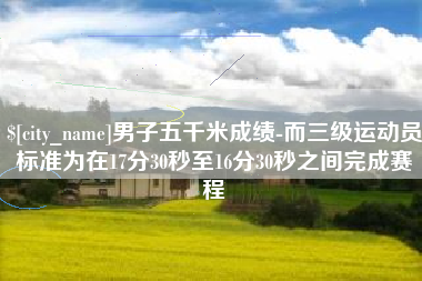 阳江男子五千米成绩-而三级运动员标准为在17分30秒至16分30秒之间完成赛程