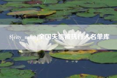 阳江全国失信被执行人名单库