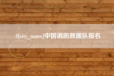 阳江中国消防救援队报名