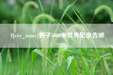 阳江男子5000米世界纪录告破