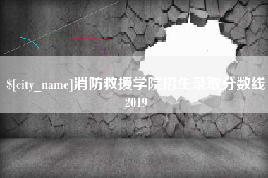 阳江消防救援学院招生录取分数线2019