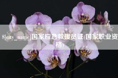 阳江国家应急救援员证(国家职业资格)