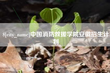 阳江中国消防救援学院安徽招生计划