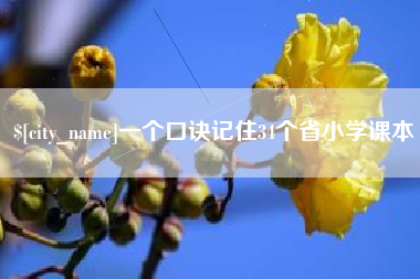 阳江一个口诀记住34个省小学课本