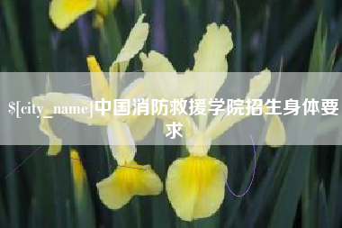 阳江中国消防救援学院招生身体要求