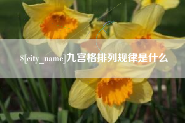 阳江九宫格排列规律是什么