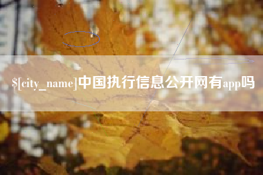 阳江中国执行信息公开网有app吗