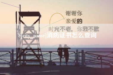 阳江消防证书怎么查询
