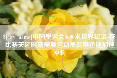 阳江中国奥运会5000米世界纪录-在比赛关键时刻需要运动员能够迅速加速冲刺