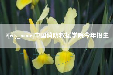 阳江中国消防救援学院今年招生
