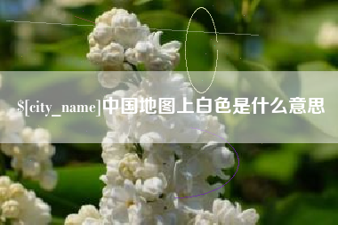 阳江中国地图上白色是什么意思