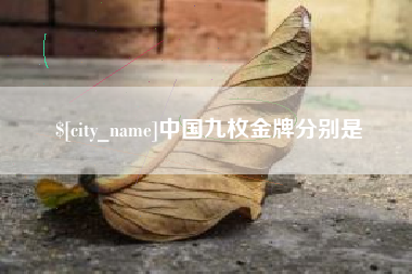 阳江中国九枚金牌分别是
