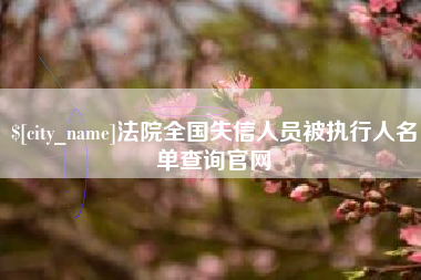 阳江法院全国失信人员被执行人名单查询官网