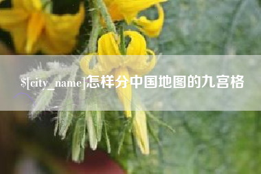阳江怎样分中国地图的九宫格