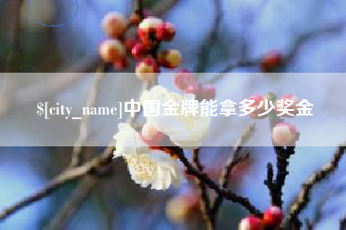 阳江中国金牌能拿多少奖金