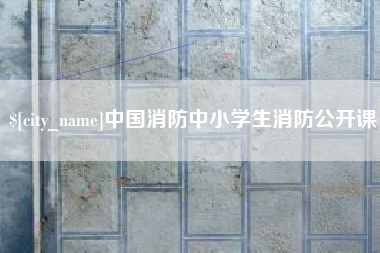 阳江中国消防中小学生消防公开课