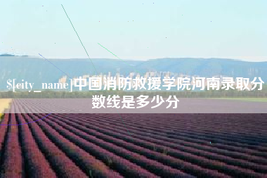 阳江中国消防救援学院河南录取分数线是多少分