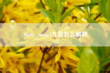 阳江九宫怎么解释