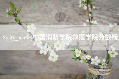 阳江中国消防学院救援学院分数线