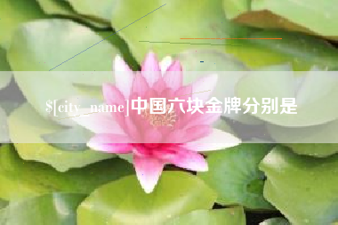 阳江中国六块金牌分别是