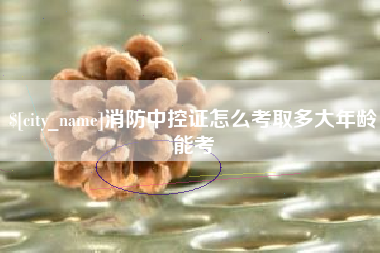 阳江消防中控证怎么考取多大年龄能考